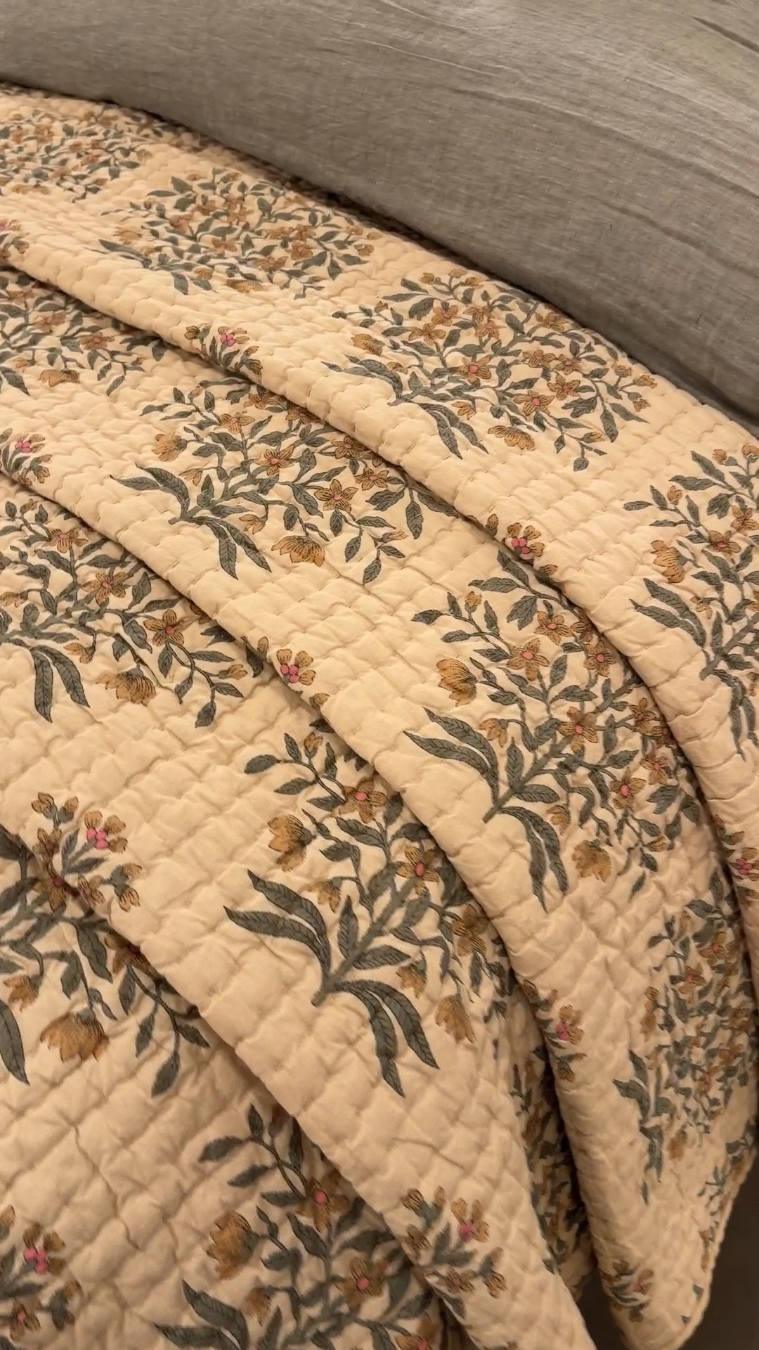 New at Pottery Barn! 🍂 The Corinna Reversible Quilt is now available in a gorgeous new color that’s perfect for fall. 💛 I love the muted floral pattern, cozy layered look, and the fact that it’s reversible, giving you two beautiful styles in one. 🙌🏻 It’s such an easy way to refresh your bedroom for the season! 🍁 @Pottery Barn #bedroominspo #bedroomdecor #bedding

#LTKHome #LTKSaleAlert