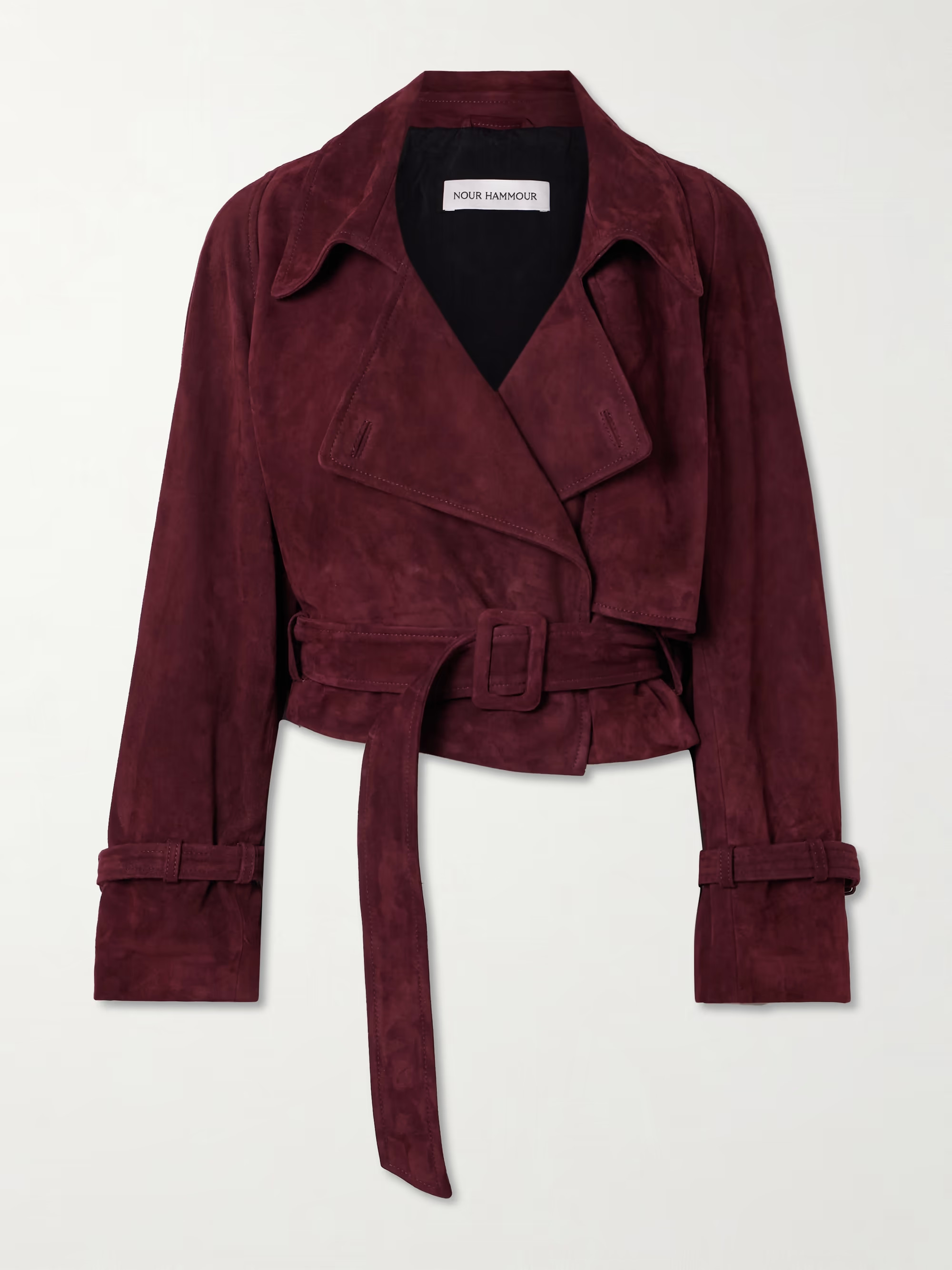Hatti cropped belted suede jacket | NET-A-PORTER (UK & EU)