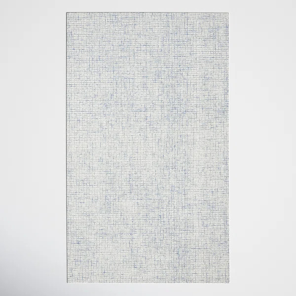 Rowe Handmade Tufted Area Rug in Ivory / Blue | Wayfair North America