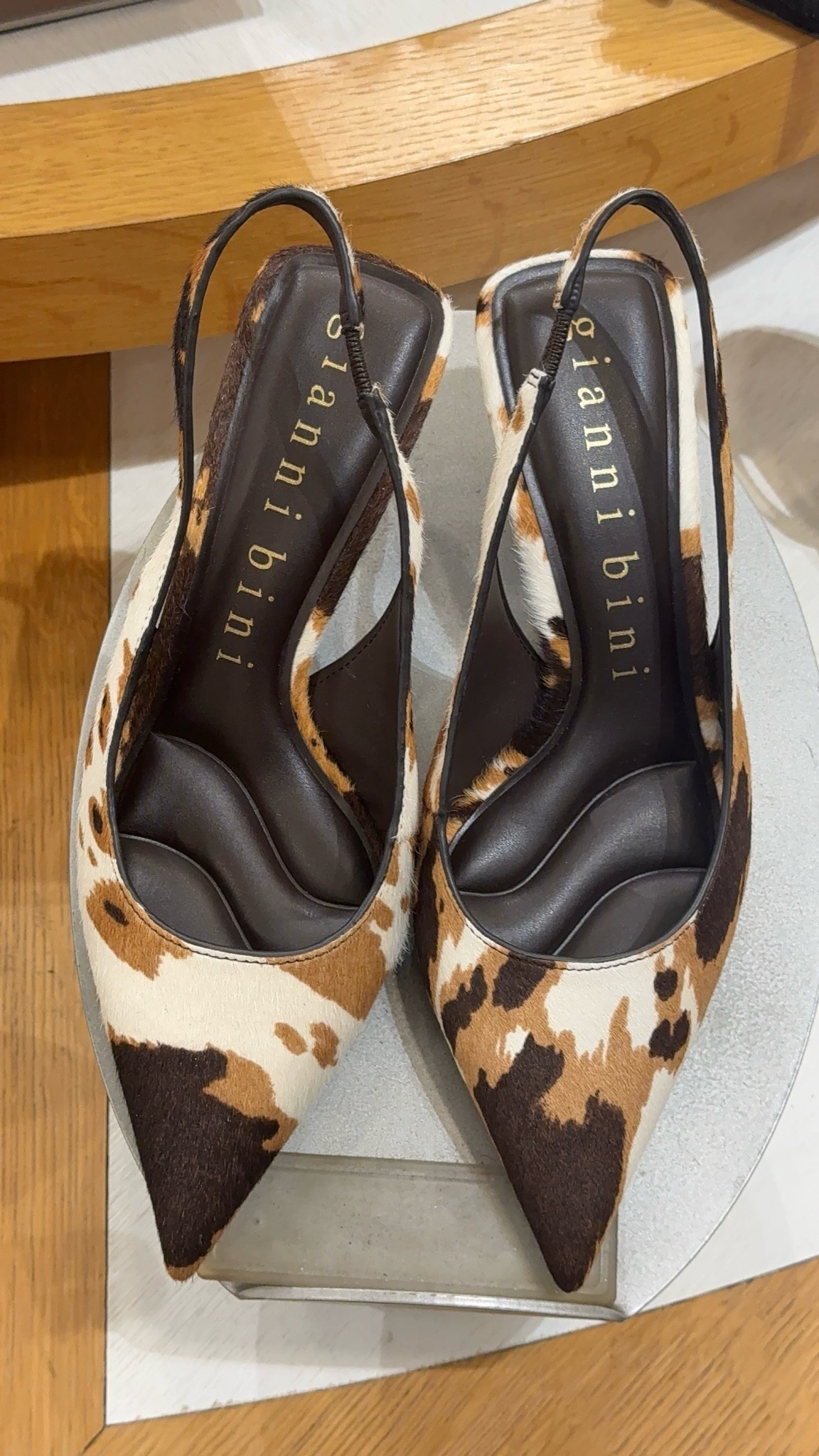 Animal print is having a MOMENT. 🤎 These Gianni Bini cow print slingback heels are such a fun statement shoe for fall—just add denim, chocolate brown or an all-black look and let the shoes do the talking. 🐄✨

#LTKSeasonal #LTKootd #LTKWorkwear