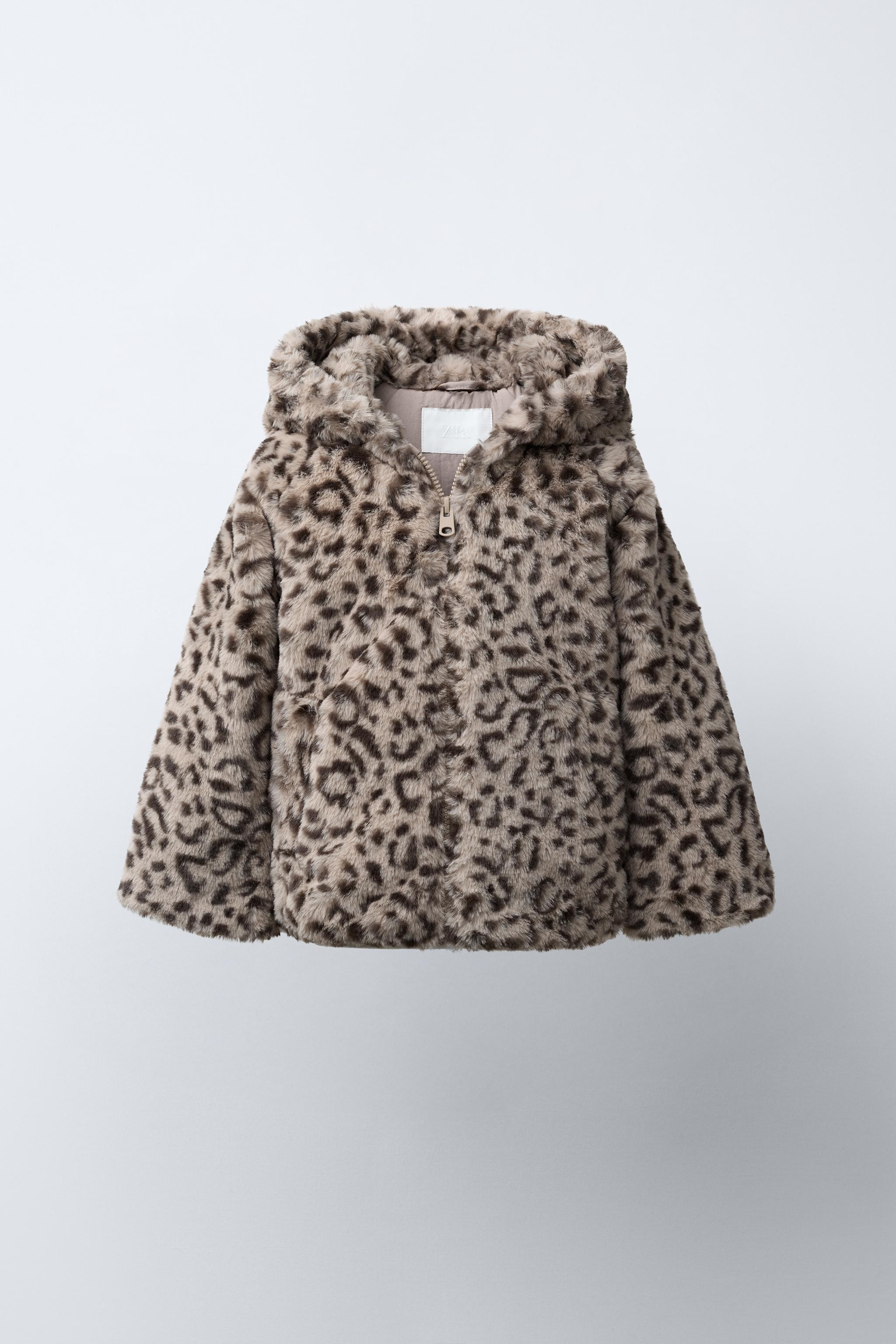 FAUX FUR ANIMAL PRINT JACKET | Zara US