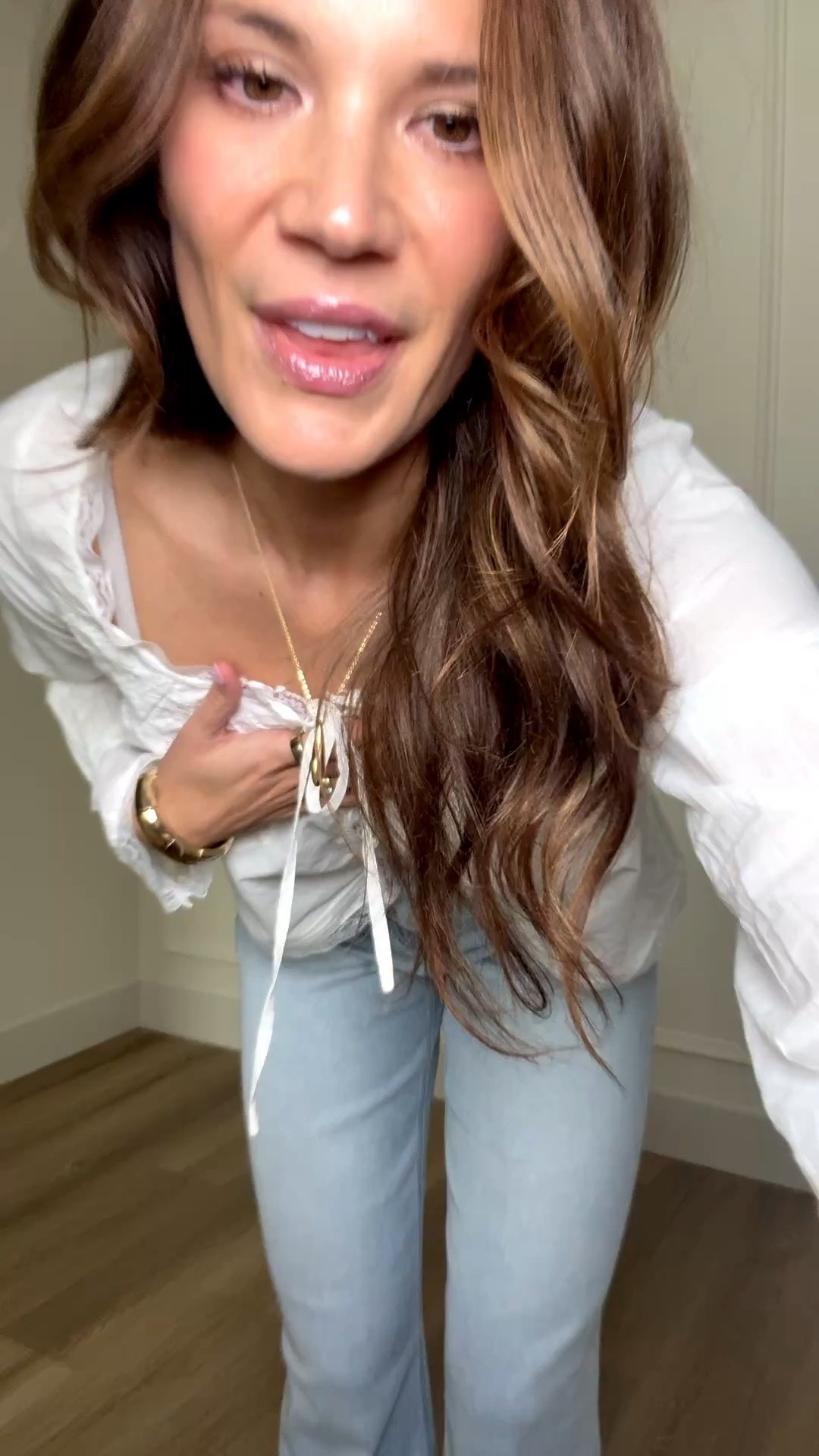 They dropped a long sleeve version of the top I’ve shared sooo many times in the tank version and I’m obsessed. It has the same pretty feminine details and lightweight feel, but the long sleeves make it perfect for spring nights and transitional weather.

White boho top, long sleeve lace top, feminine spring outfit, casual chic style, lightweight blouse, denim outfit idea, romantic boho fashion, spring transition outfit, effortless everyday style, white peasant top, trendy spring fashion, casual mom outfit, elevated basics, wide leg jeans outfit, Stang and Co

#LTKootd #LTKMothersDay #LTKSeasonal