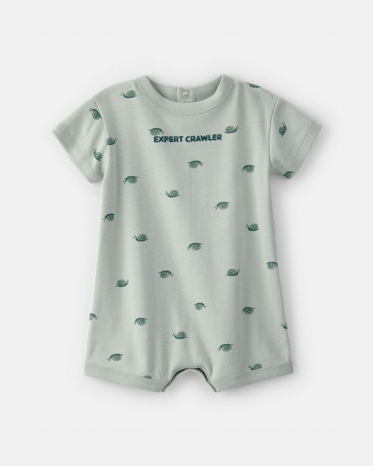 Baby Boy 'Expert Crawler' Snail Short-Sleeve Romper - Green | Carter's Inc
