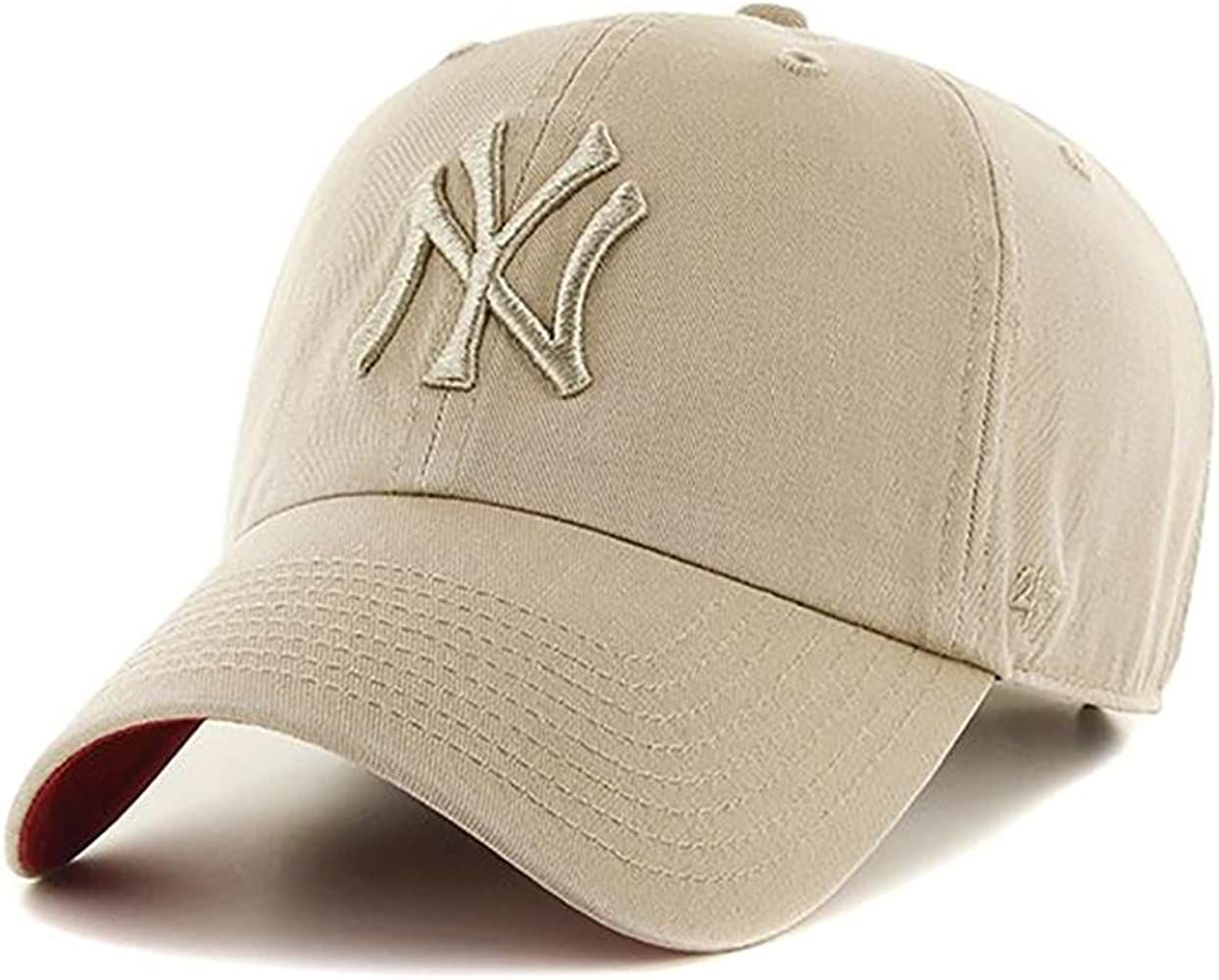 '47 New York Yankees Clean Up MLB Strapback Hat Cap Khaki | Amazon (US)