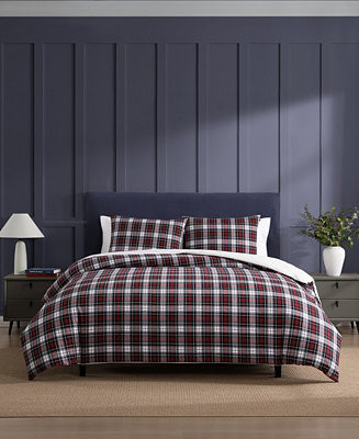 Essential Tartan Cotton 3-Pc. Duvet Cover Set, Full/Queen | Macy's