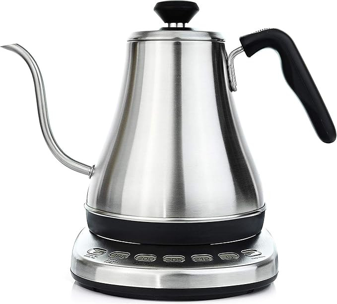 Gooseneck Electric Kettle with Temperature Control & Presets - 1L, Stainless Steel - Tea & Pour O... | Amazon (US)