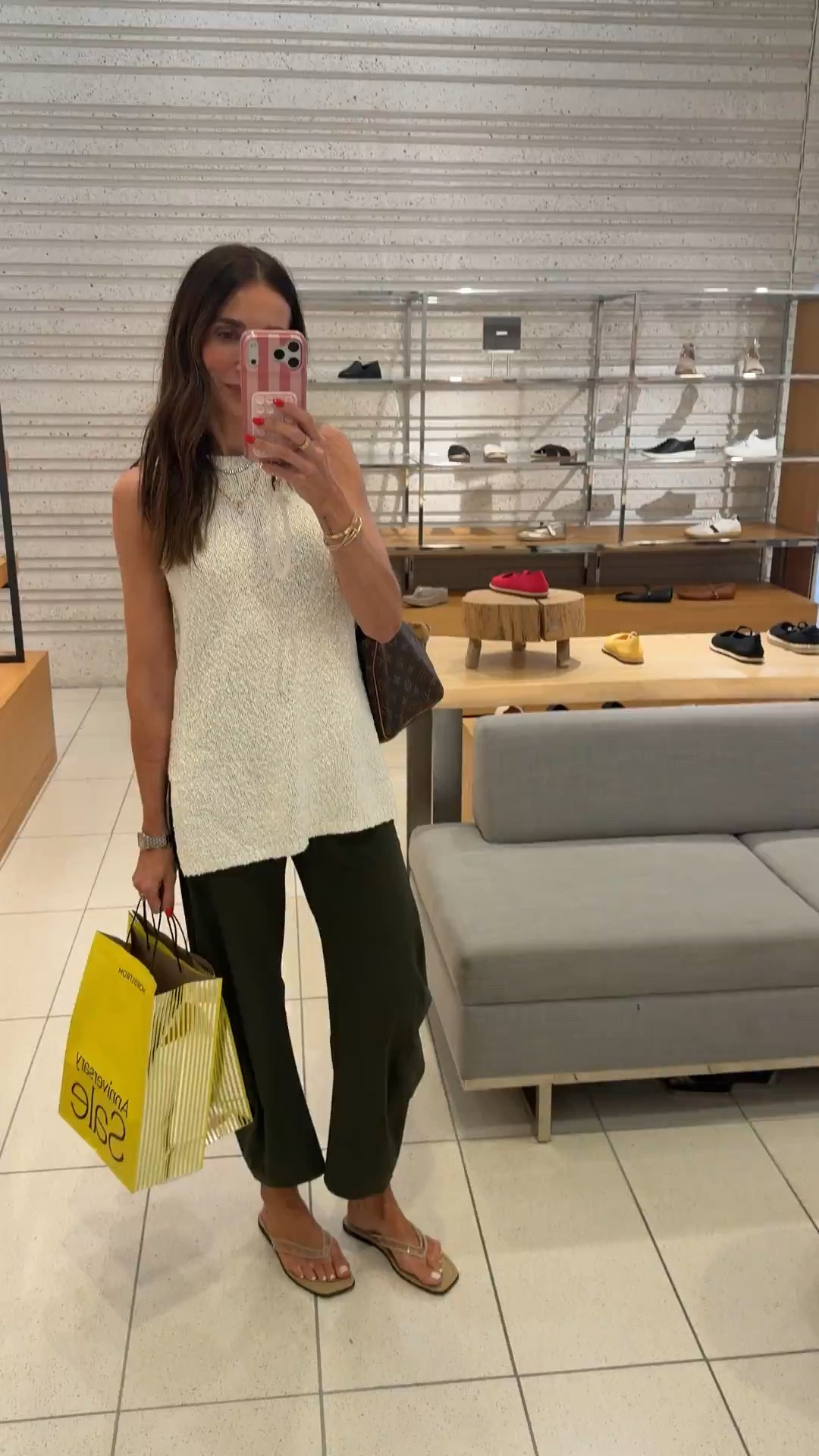 This is such a good late summer outfit when I want darker colors without piling on fall layers yet. The textured sleeveless top adds interest, and the relaxed black pants keep the whole look comfortable and easy to wear.

textured top, sleeveless top, black pants, late summer outfit, summer to fall style, transitional outfit, casual outfit, neutral fashion, women’s style, everyday outfit, fall color palette, annabrstyle

#LTKdayinmylife #LTKSeasonal #LTKOver40