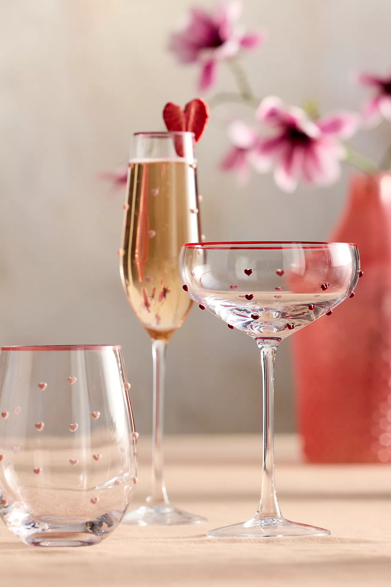 Heart Confetti Coupes, Set of 2 | Anthropologie (US)