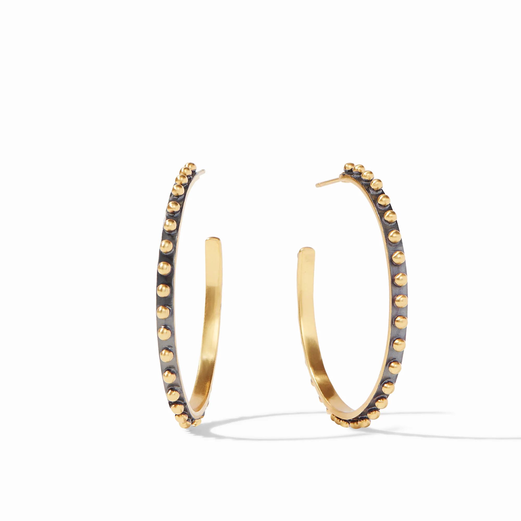 SoHo Black & Gold Hoop Earrings | Julie Vos | Julie Vos