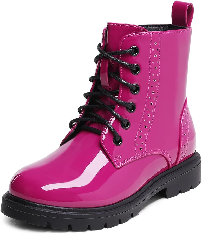 DREAM PAIRS Boys Girls Side Zipper Combat Ankle Boots(Toddler/Little Kid | Amazon (US)