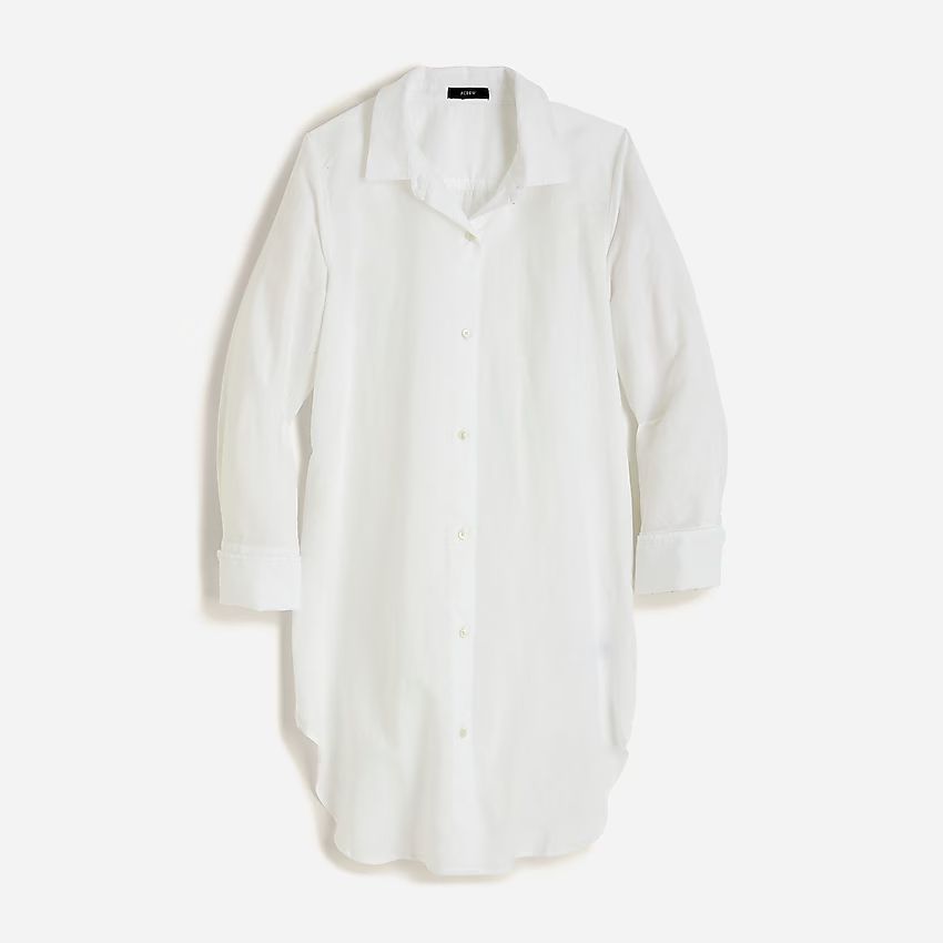 J.Crew: Button-up Beach Cover-up In Linen-cotton For Women | J.Crew US