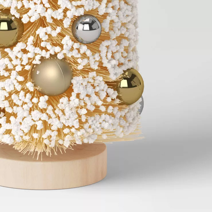 Flocked Bottlebrush Tree White - Threshold™ | Target