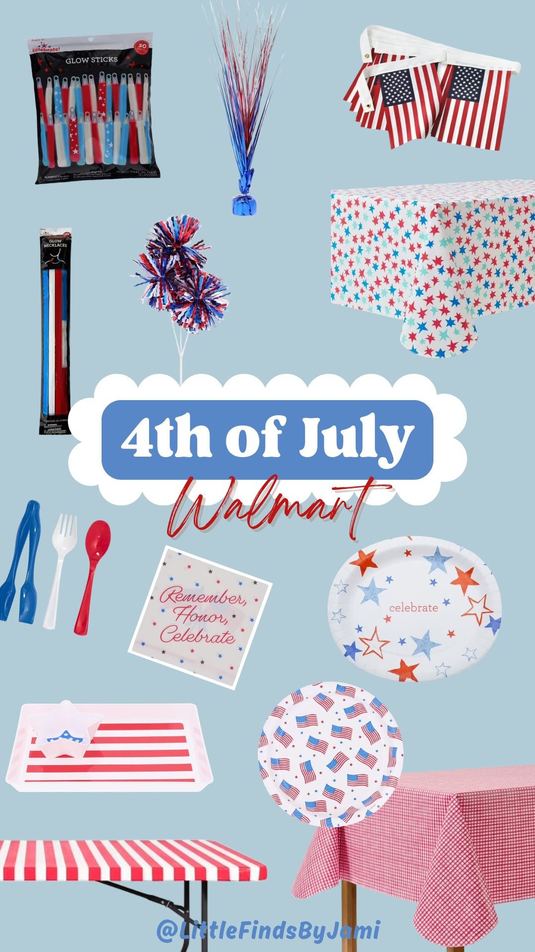 Walmart 4th of July home finds. Party. Hosting favorites. Summer bbq. Kids glow sticks. Paper dinnerware. Plates. Decor.

#LTKSeasonal #LTKvlog #LTKHome