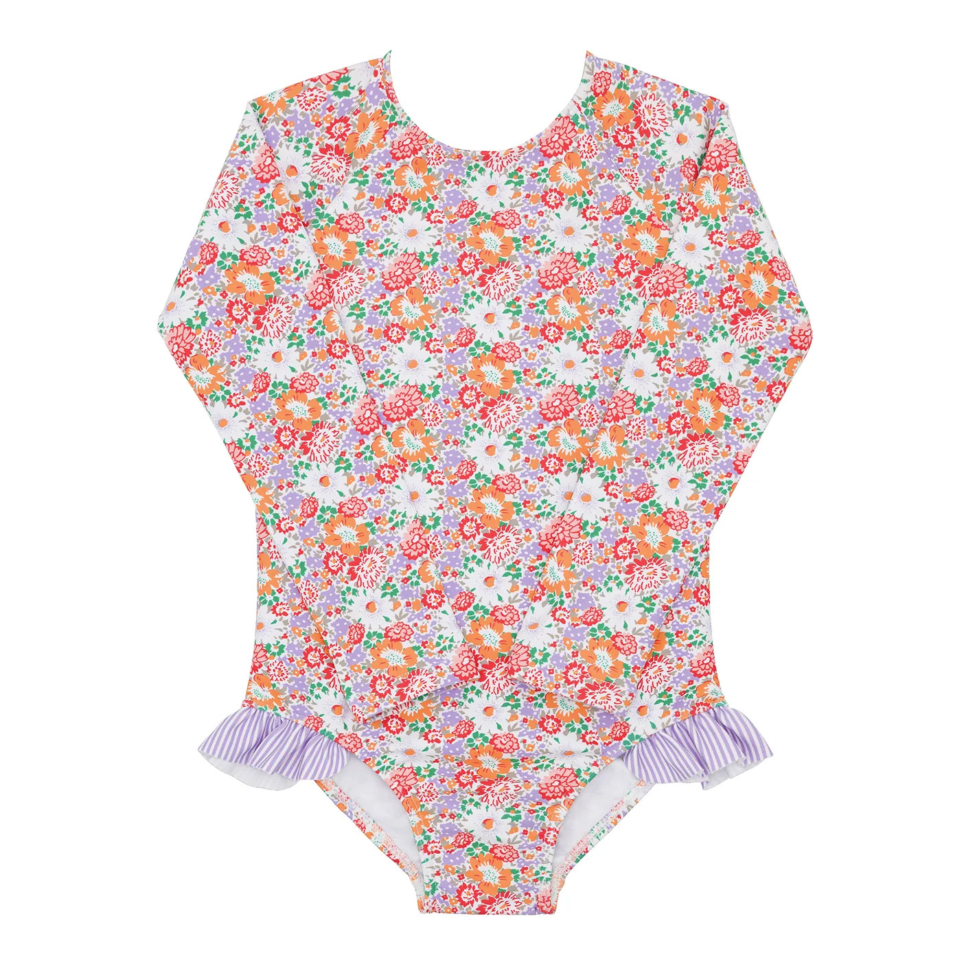 girls island blossom rashguard one piece | minnow