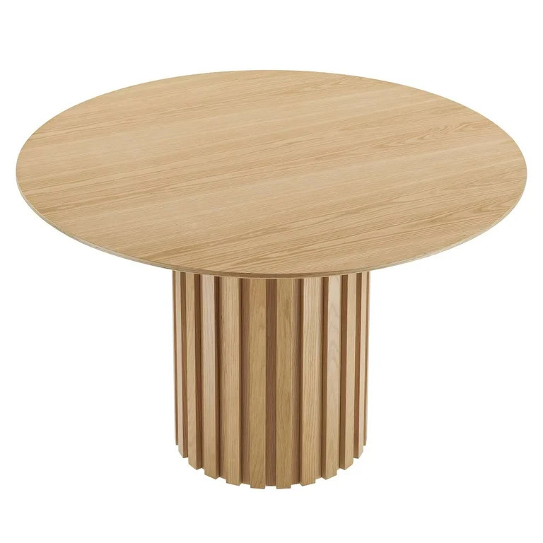 Modway Senja 47" Round Dining Table in Oak - Walmart.com | Walmart (US)