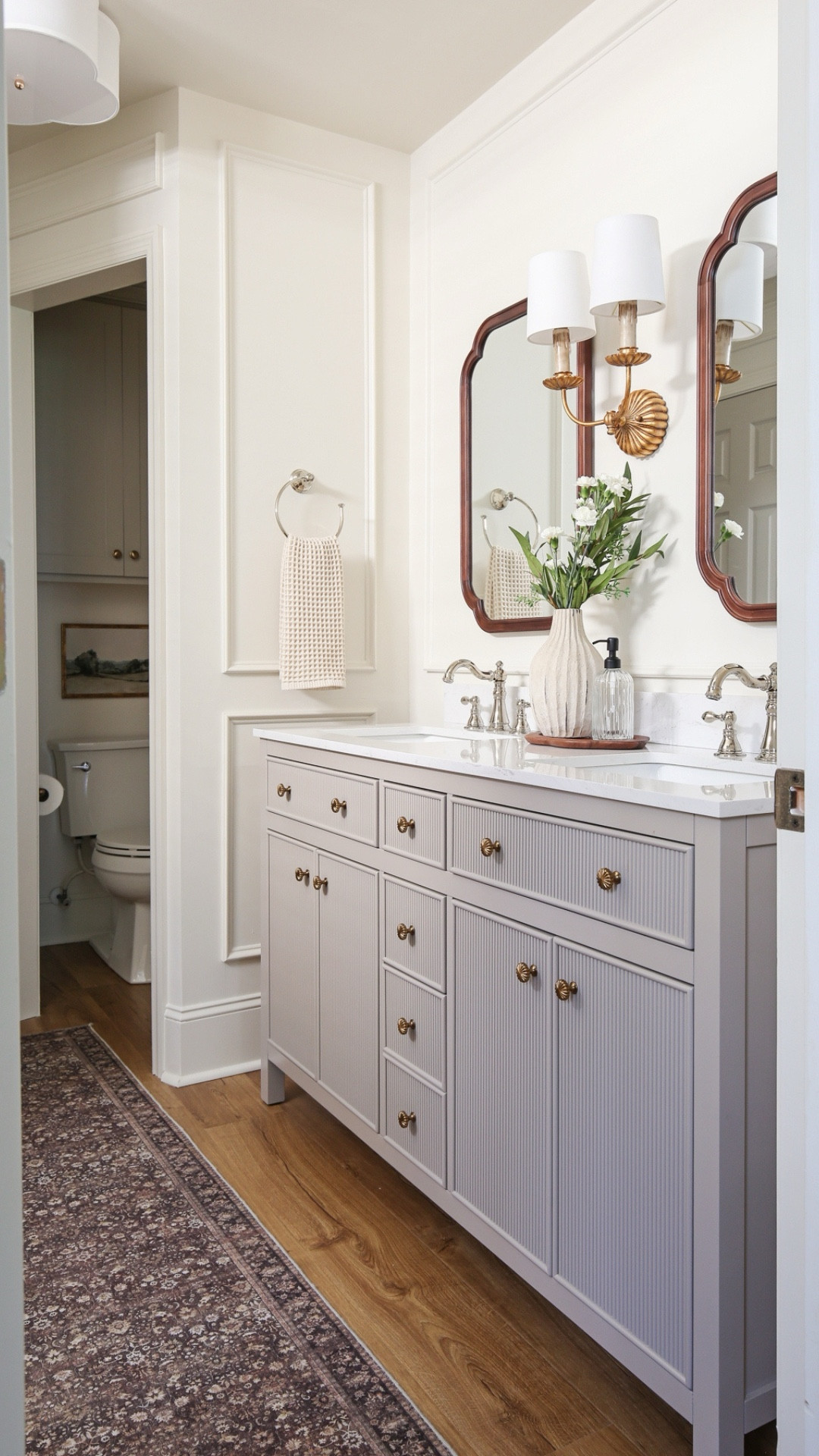 When we moved into our home, this bathroom was very outdated, bland, and lacking storage space. I'm so happy with how this budget bathroom transformation turned out and the extra added storage space too! 

#LTKStyleTip #LTKHome