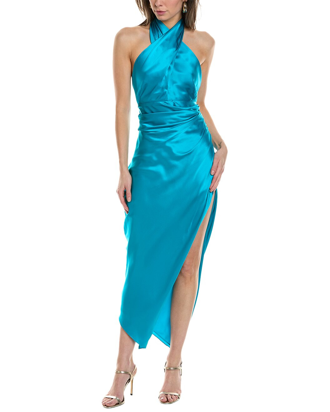 Halter Silk Maxi Dress | Gilt & Gilt City