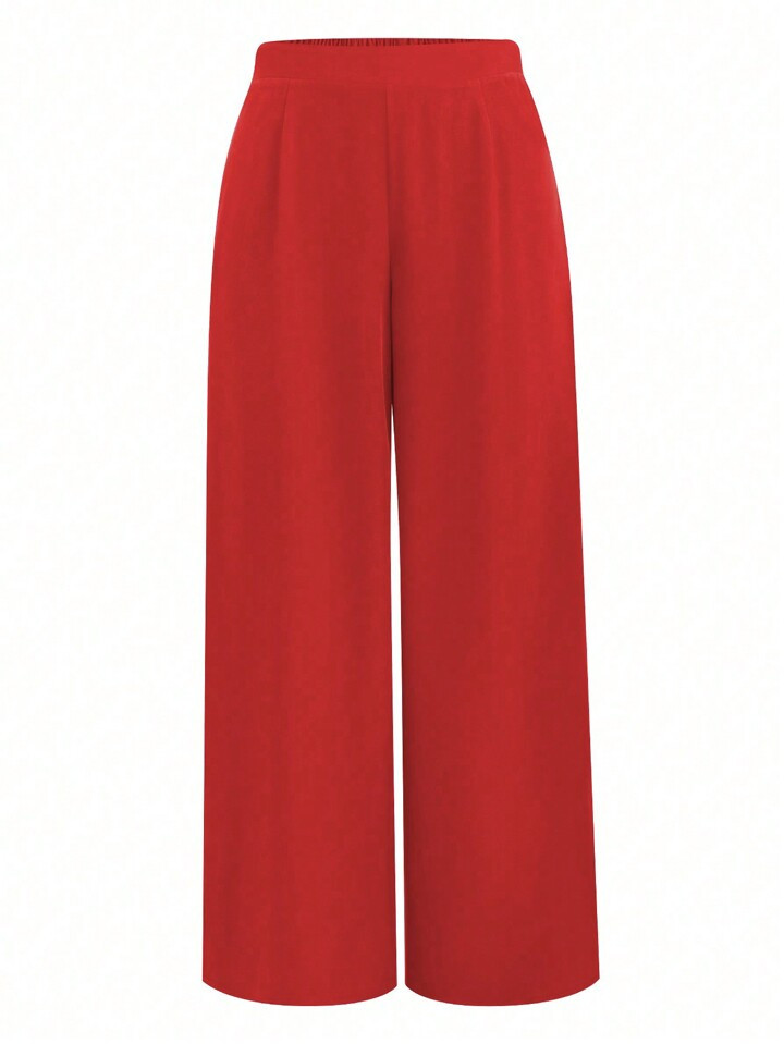 5SHEIN Slayr Plus Size Women's Skinny Pants With Pu Patchwork And Ruffle Hem10+ sold recentlyGBP... | SHEIN