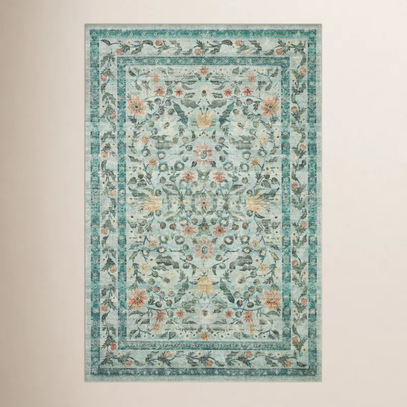 Rifle Paper Co. x Loloi Courtyard Sage Area Rug feat. CloudPile | Wayfair North America