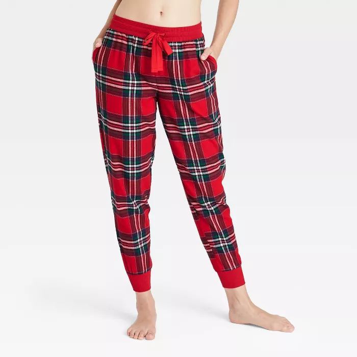 Women's Perfectly Cozy Flannel Plaid Jogger Pajama Pants - Stars Above™ | Target