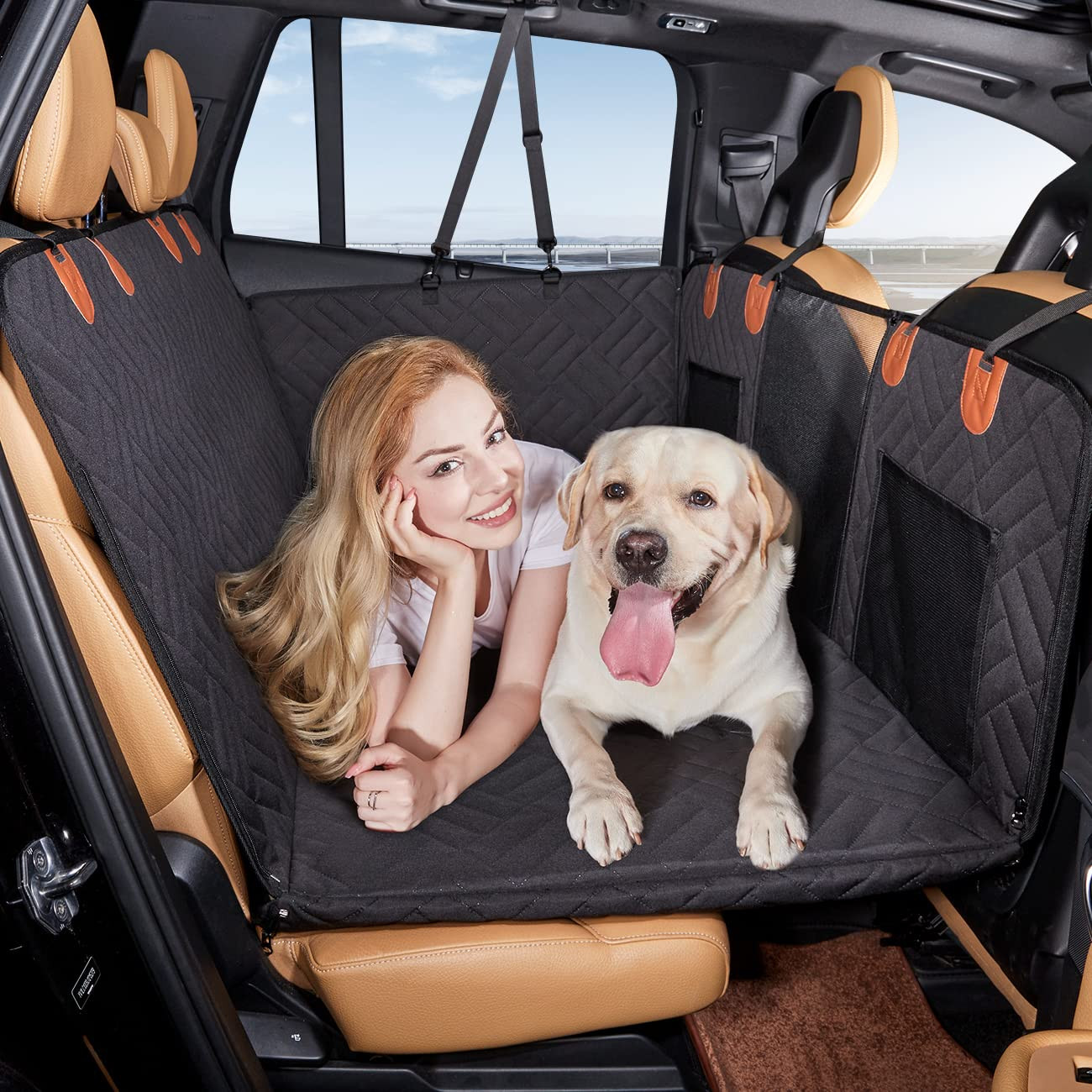 YJGF Back Seat Extender,Dog Seat Cover for Back Seat,Hard Bottom Car Seat Cover for Dogs,Dog Hamm... | Amazon (US)