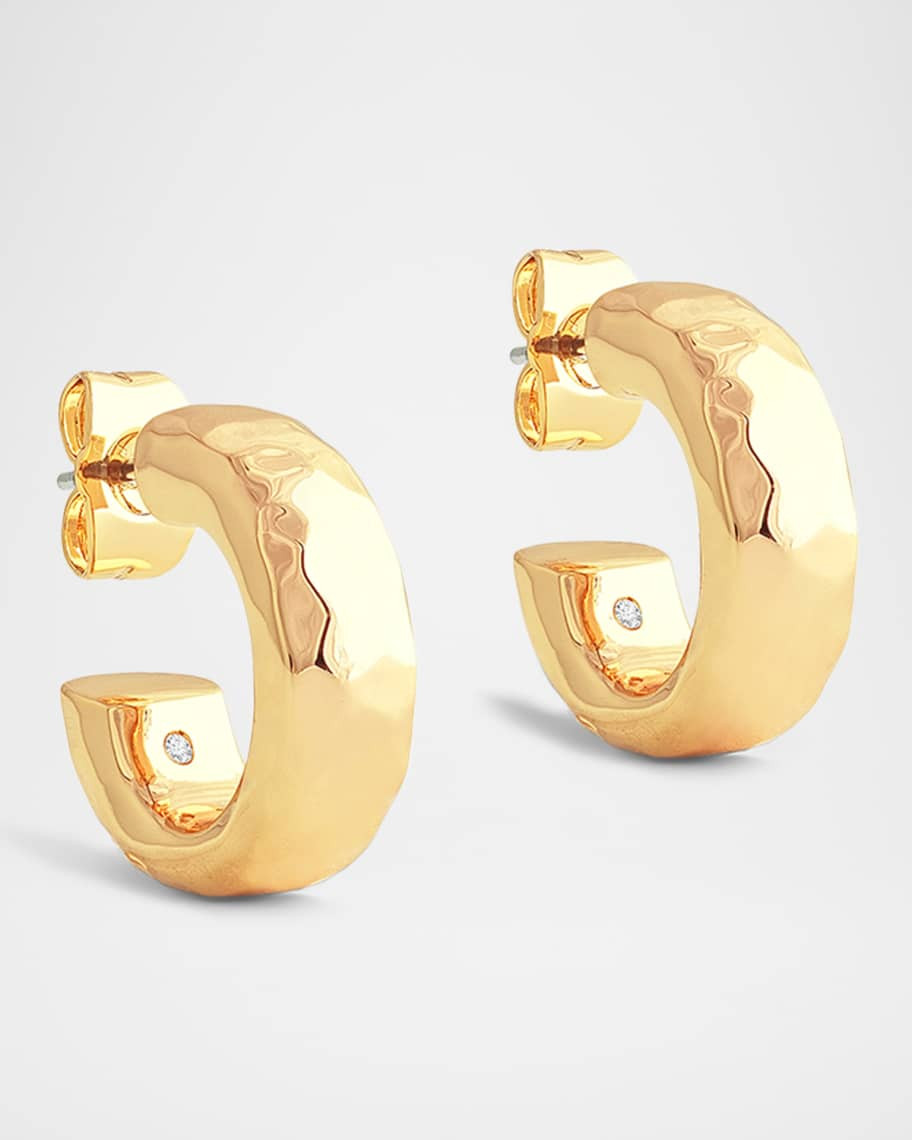 Anabel Aram Jewelry Farrier Huggie Hoop Earrings | Neiman Marcus