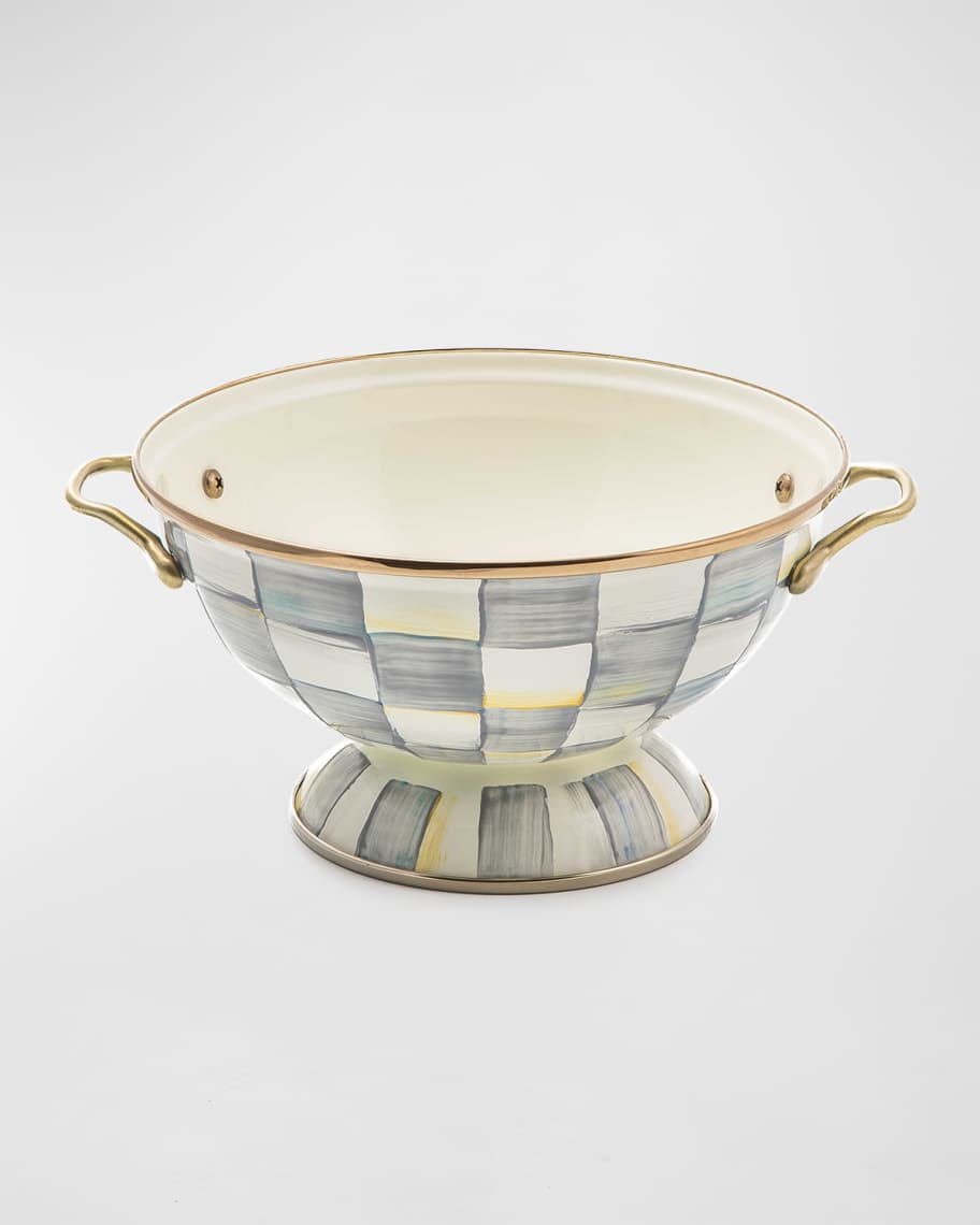 MacKenzie-Childs Sterling Check Enamel Almost Everything Bowl | Neiman Marcus