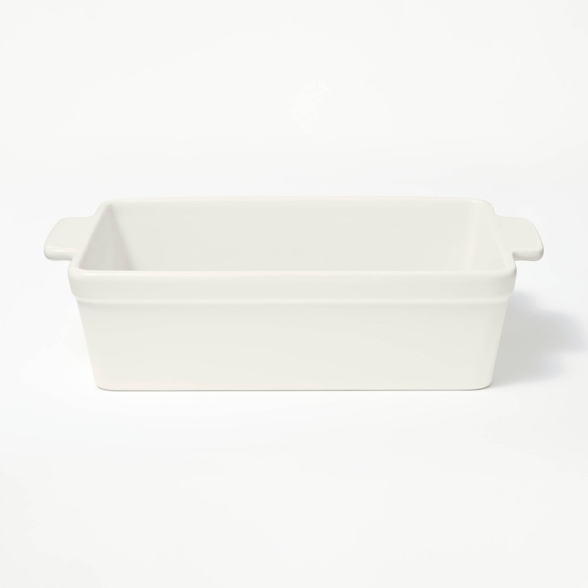 1.5qt Rectangle Stoneware Loaf Dish Cream - Figmint™: Microwave, Dishwasher & Oven Safe Baking ... | Target