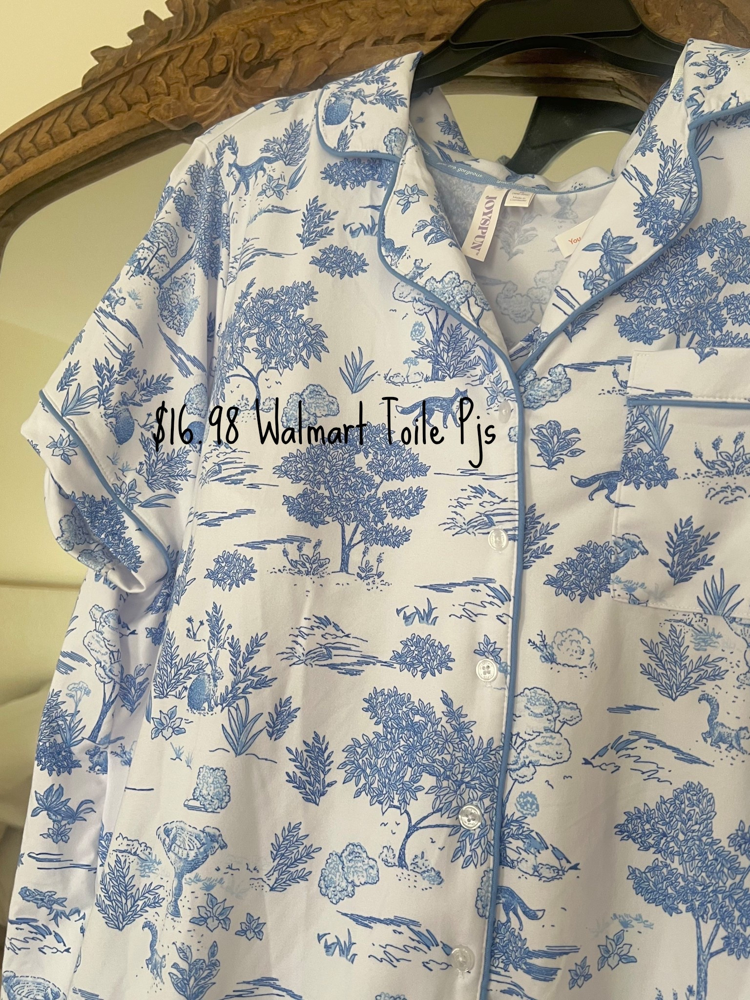 Toile is print of Spring! $16.98 pjs from Walmart look and feel expensive 💙
