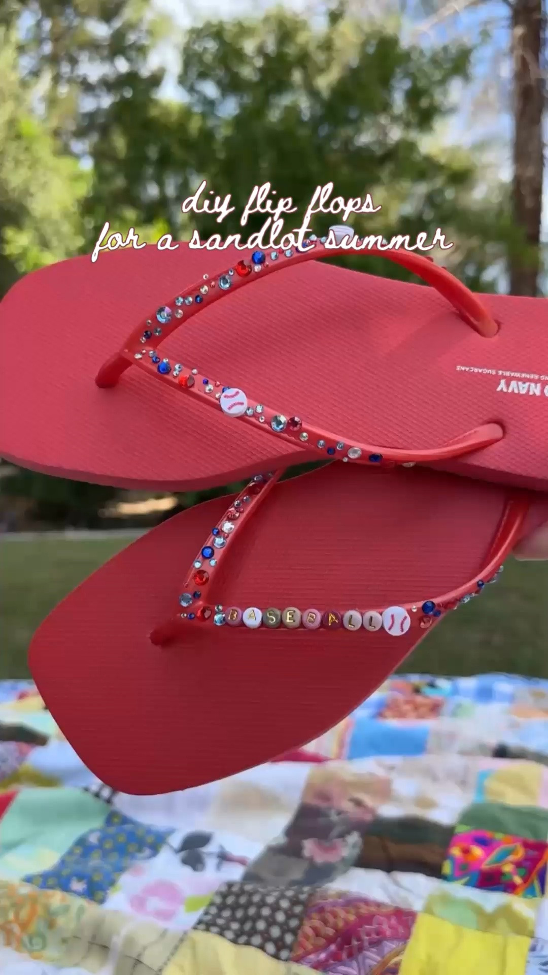 Easy diy summer flip flops! ⚾️❤️🫶🏻

#LTKmomlife #LTKSeasonal #LTKootd