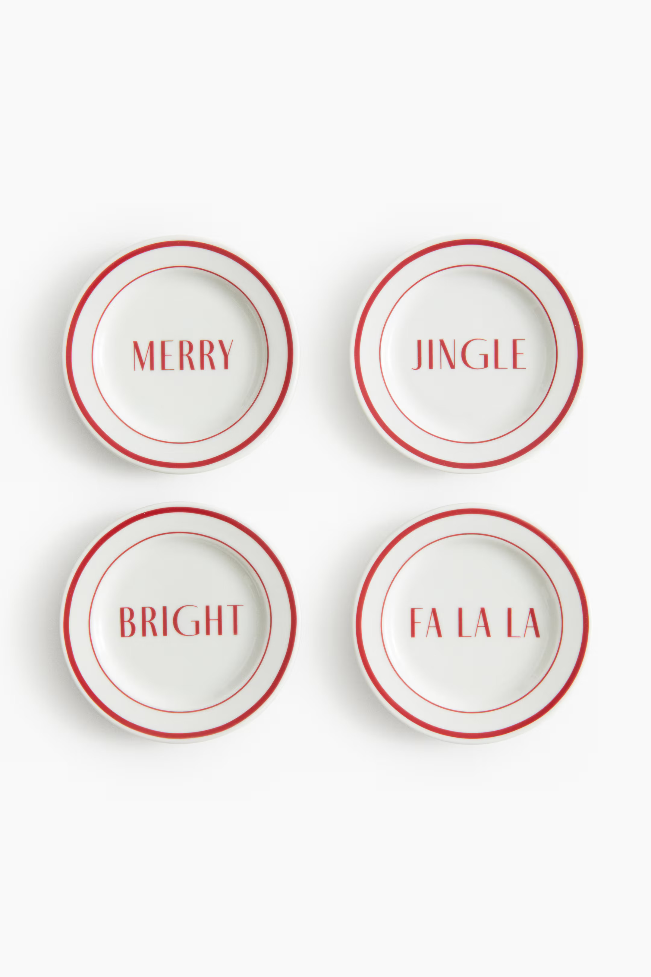 4-Pack Small Porcelain Plates | H&M (US + CA)