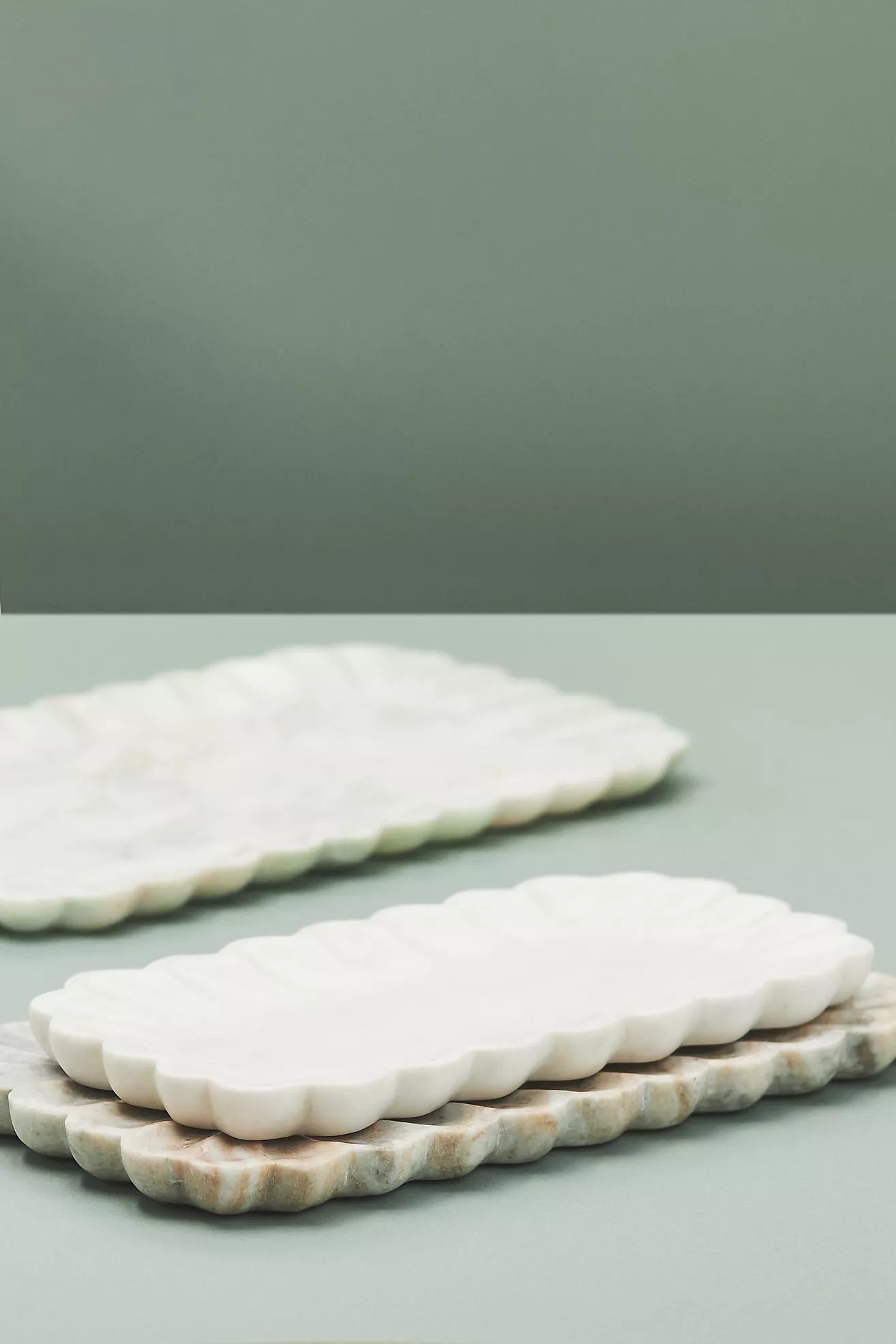 Marble Scalloped Tray | Anthropologie (US)