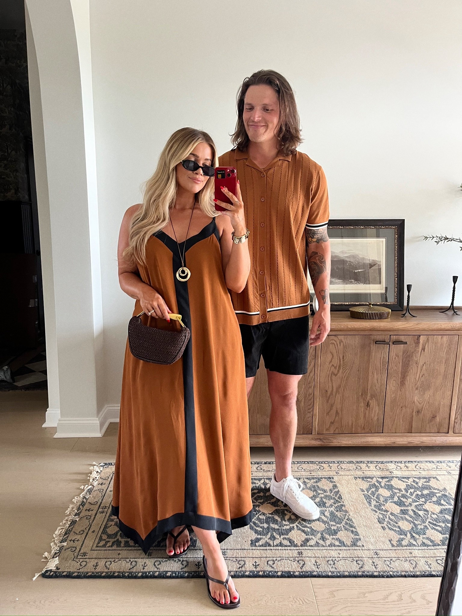 Couples outfit from Amazon🤎 I’m in a large dress and jamie is in an XL top and medium bottoms

#LTKSeasonal #LTKSaleAlert #LTKMidsize