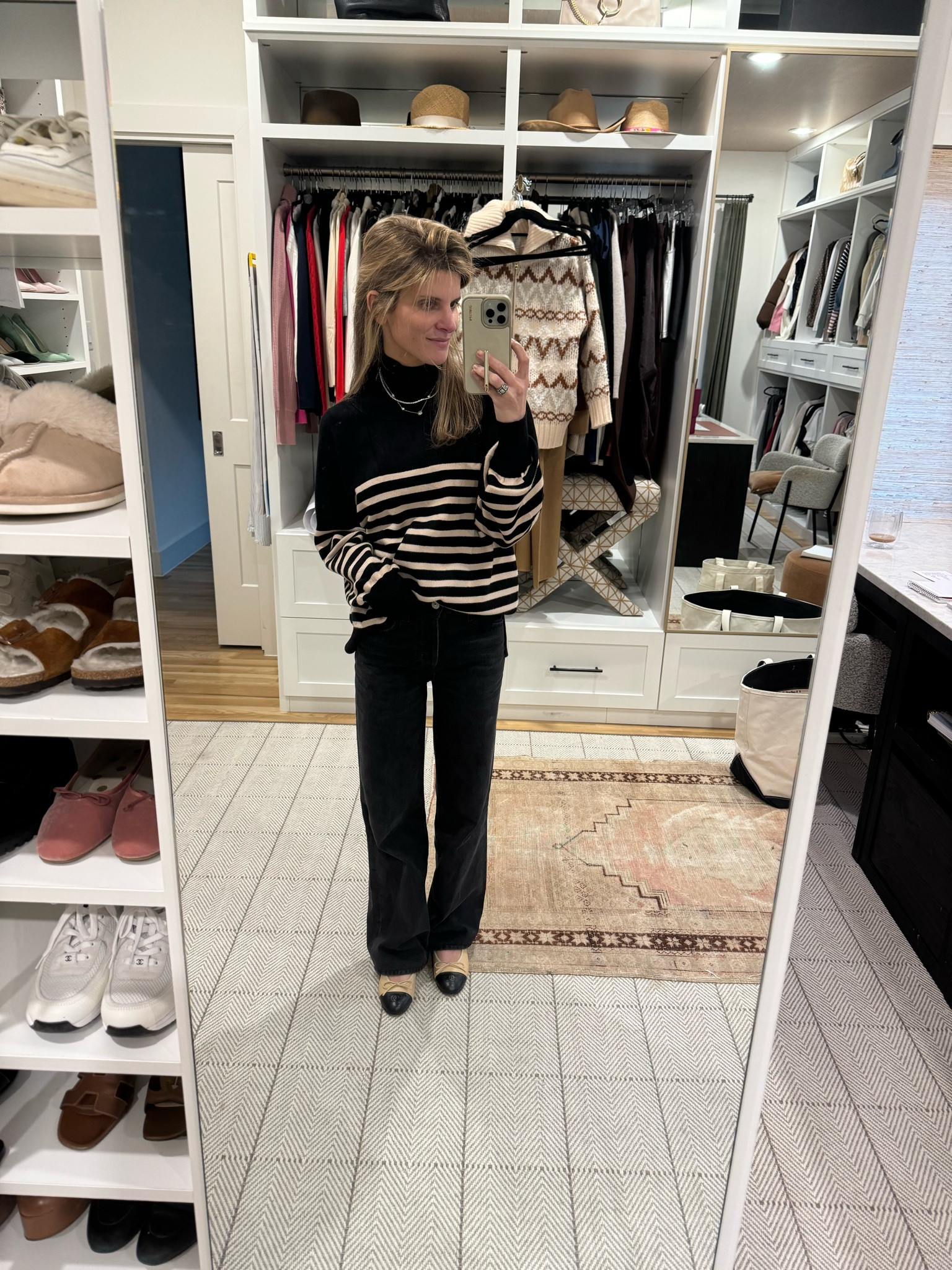 wearing XS in sweater and got jeans hemmed  