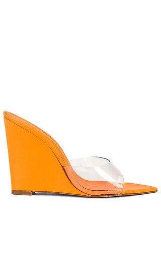 Luci Vinyl Wedge in Bright Tangerine | Revolve Clothing (Global)