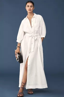 The Mona Linen Shirt Dress By Maeve | Anthropologie (US)