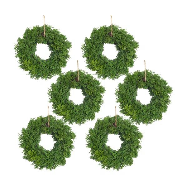 Faux Pine Fabric 11.5'' Wreath | Wayfair North America