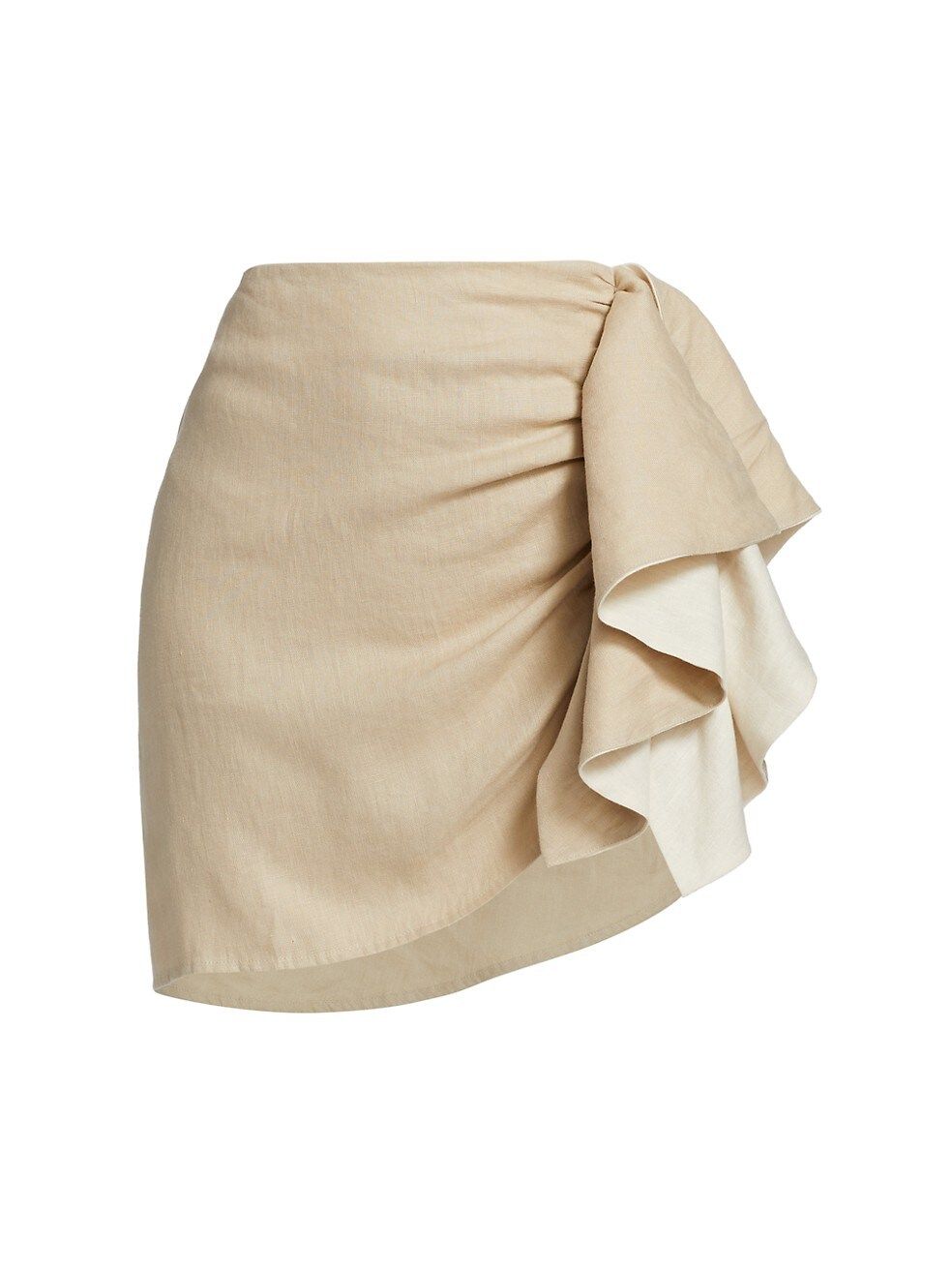 Sela Draped Linen Miniskirt | Saks Fifth Avenue