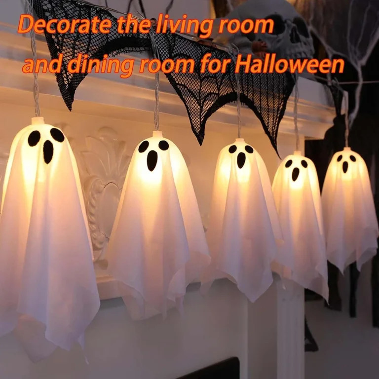Halloween Ghost String Lights, 8.2ft LED Floating Ghost Lantern, Halloween Decoration Holiday Lig... | Walmart (US)