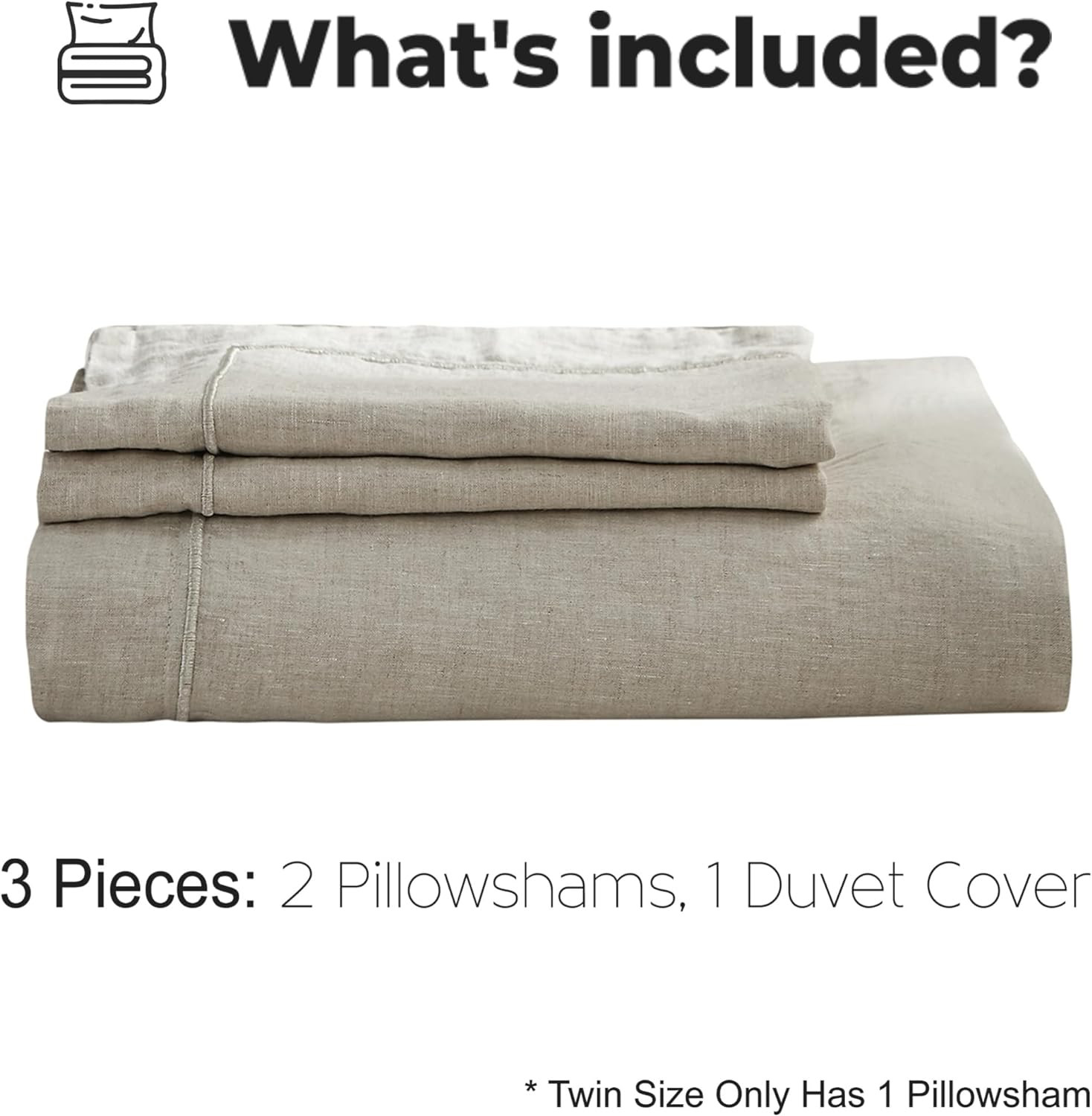 Simple&Opulence 100% Washed Linen Duvet Cover with Embroidered,Queen Size(88"x 92"),3 Pieces Soft... | Amazon (US)