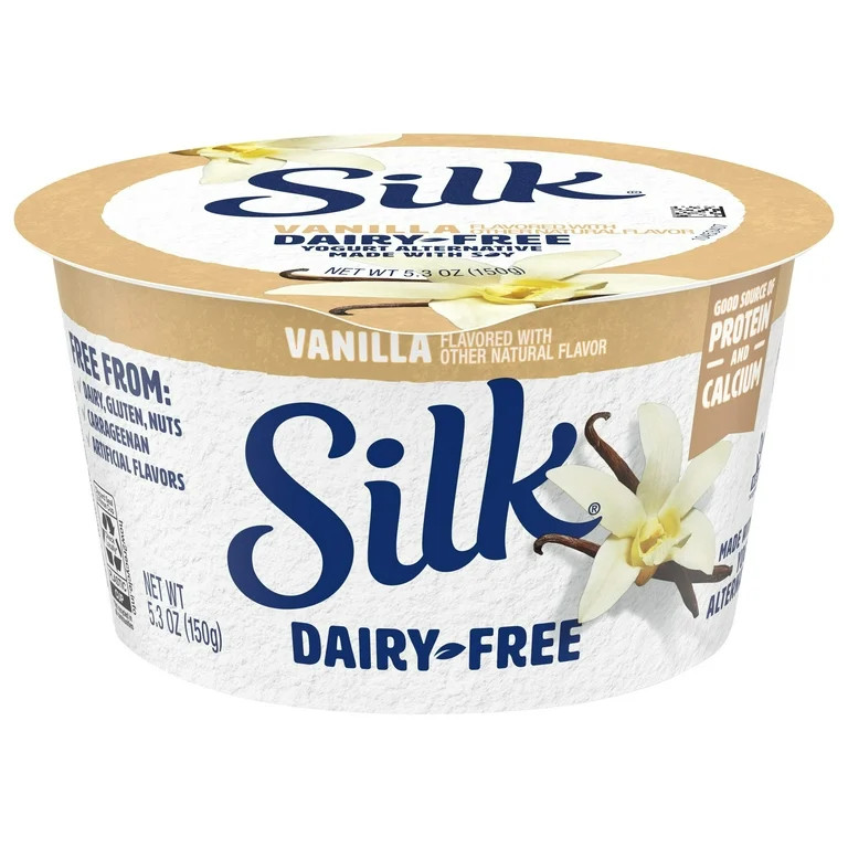 Silk Vanilla Soy Milk Yogurt Alternative, 5.3 Oz. - Walmart.com | Walmart (US)