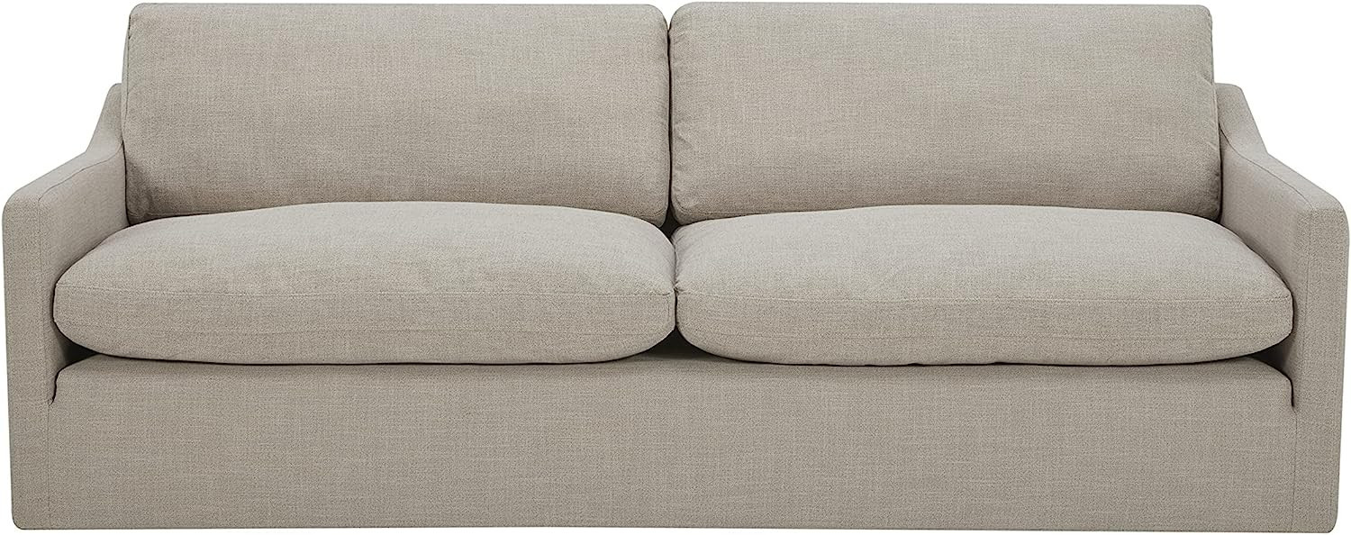 Amazon Brand – Stone & Beam Rustin Contemporary Deep-Seated Sofa Couch, 89"W, Flax | Amazon (US)