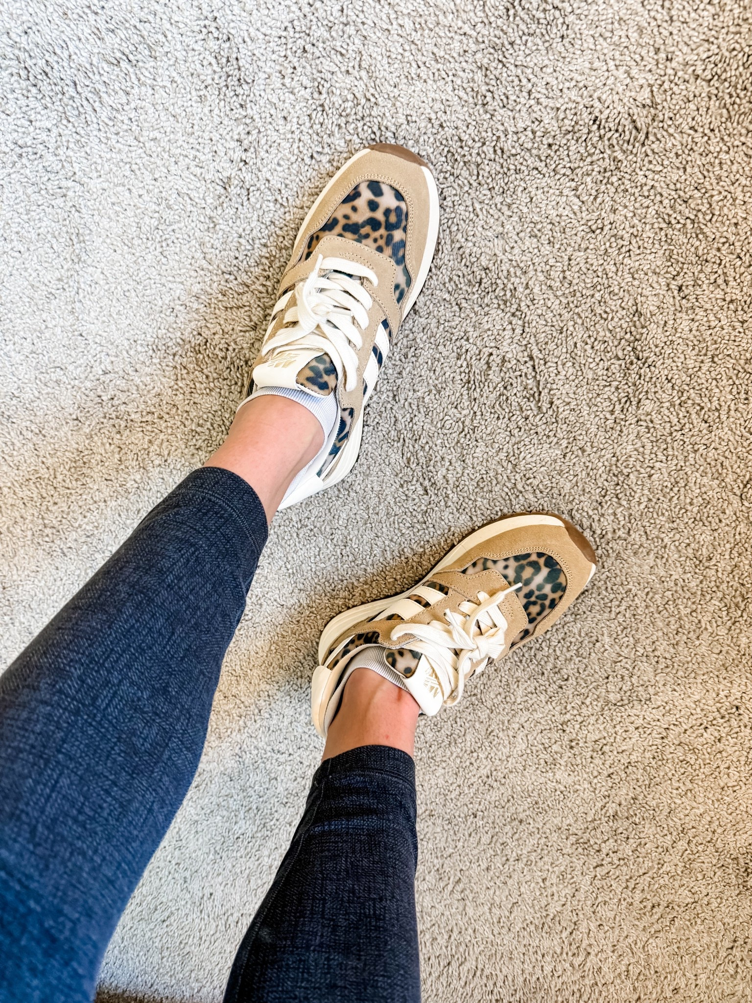Shop these super cute leopard shoes on big sale right now! I always size up half in sneakers. These are perfect for everyday to give all your comfy outfits a fun pop!

Leggings are Lululemon’s aligns (old color/pattern) but linking up all the current options!

I also only wear Lulu socks! They’re my fave!

Click here to shop 

Sneakers | tennis shoes | leopard | Nordstrom sale | sale | cute and comfy | leggings | aligns | socks | everyday | fit | athletic | athleisure | active | mom style | ootd


#LTKStyleTip #LTKShoeCrush #LTKSaleAlert