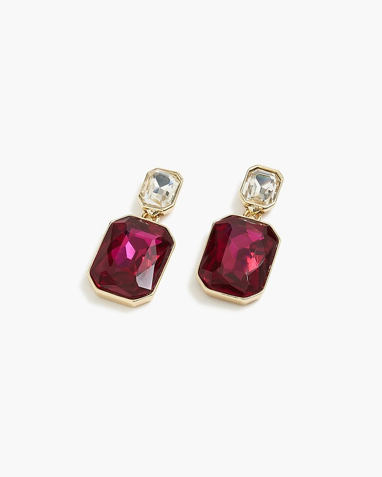 Crystal drop statement earrings | J.Crew Factory
