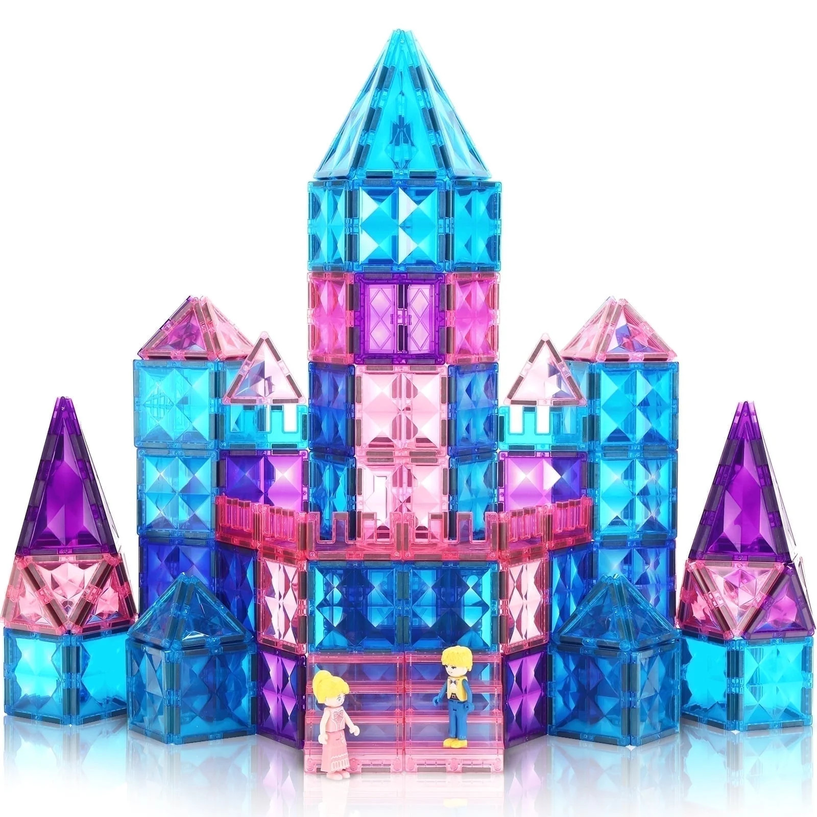 FunMagic Ice Castle Magnetic Tiles, 3D Sparkling Building Blocks, STEM Educational Toys for Kids,... | Walmart (US)