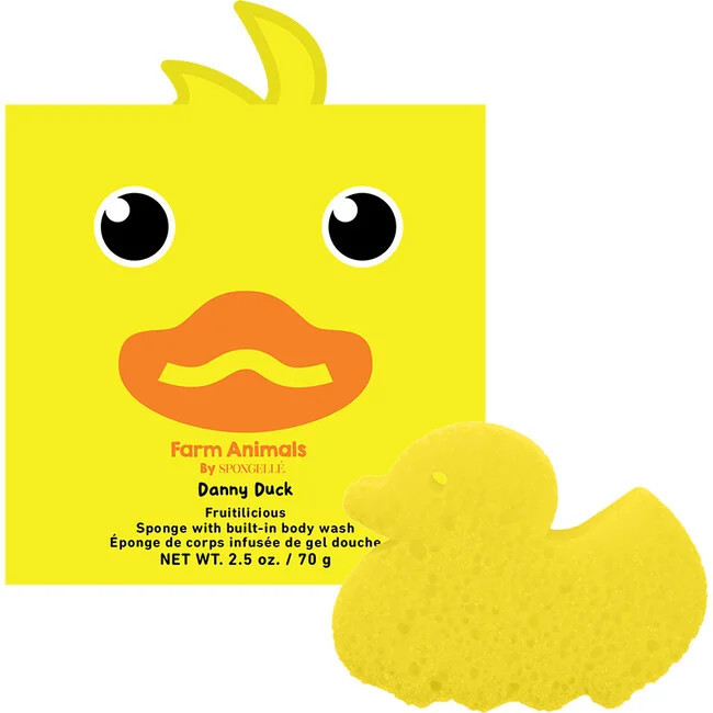 Spongelle | Farm Animals, Danny Duck (Yellow, Size 3 oz) | Maisonette | Maisonette