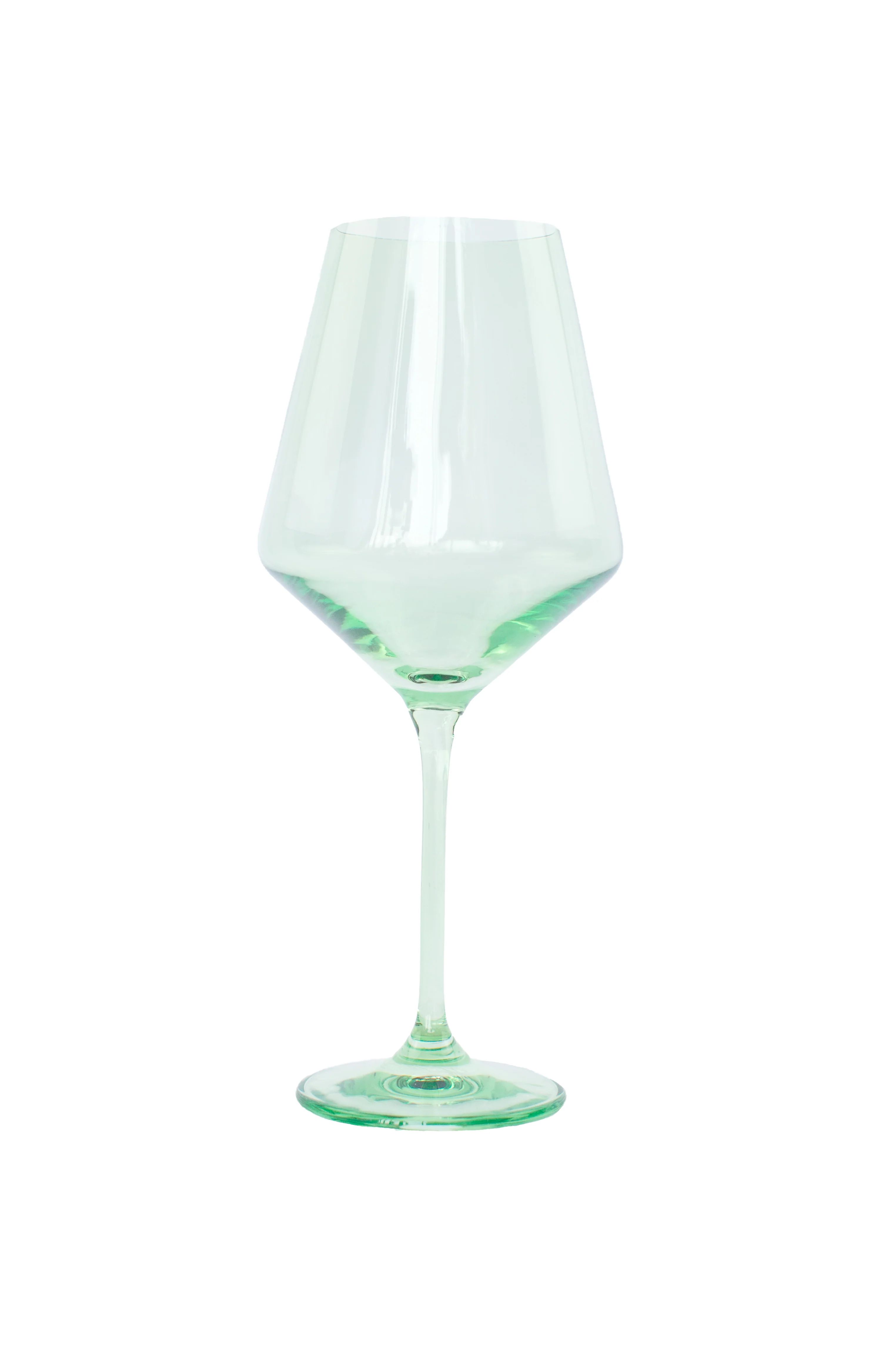 Estelle Colored Wine Stemware - Set of 2 {Mint Green} | Estelle Colored Glass