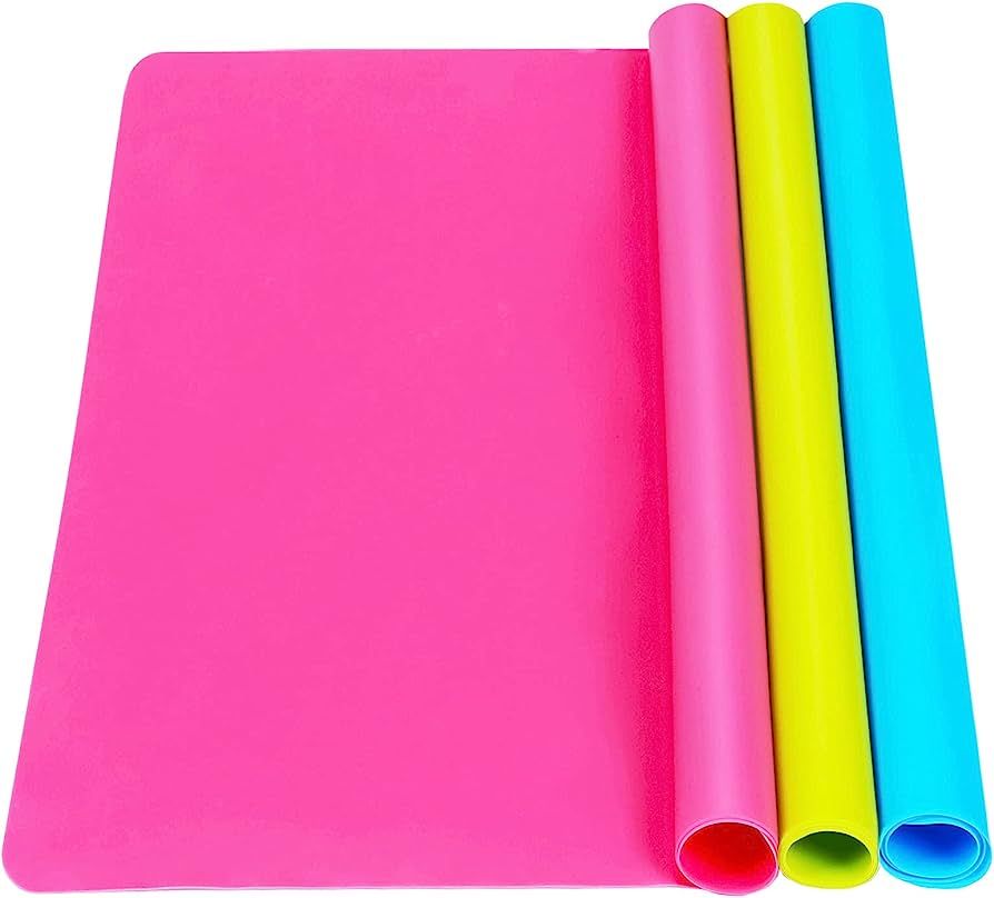 3 Pack Large Silicone Sheets for Crafts, Liquid, Resin Jewelry Casting Molds Mat, Silicone Placem... | Amazon (US)