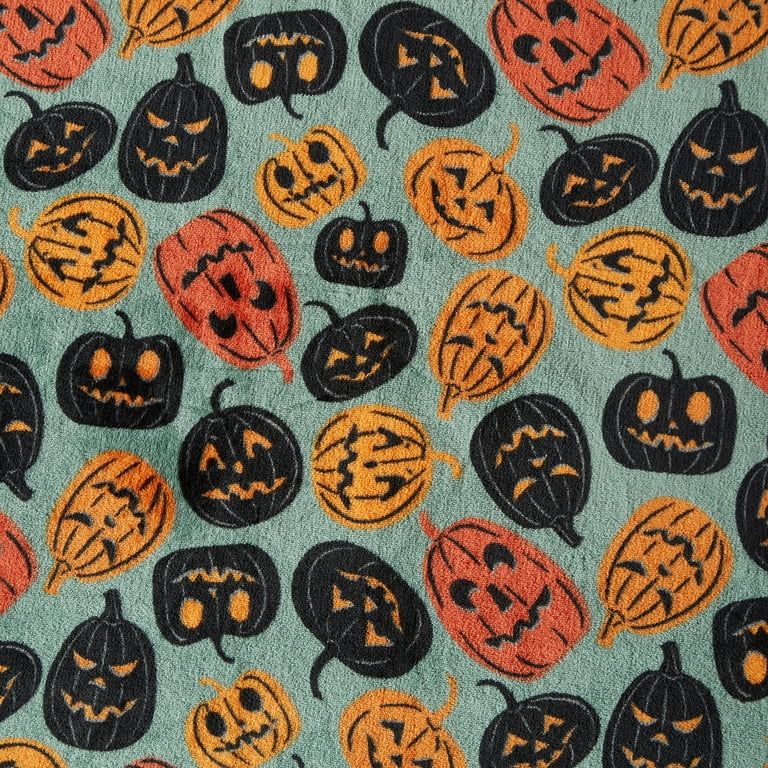 Way To Celebrate 50"x60" Multi-color Jack-O-Lantern Plush Throw | Walmart (US)