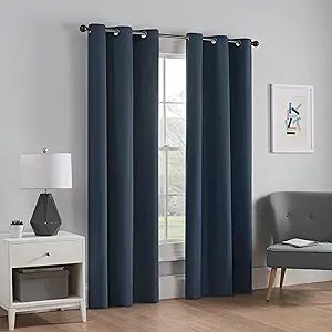 Amazon.com: Eclipse Microfiber Total Privacy Blackout Thermal Grommet Window Curtain for Bedroom ... | Amazon (US)